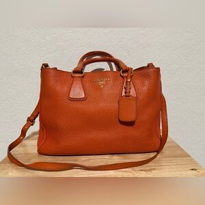 Prada Saffiano Lux Leather Galleria Double Zip